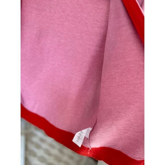 Candace Cameron Bure Colorblock Cardigan Preppy Parisian Red Pink Classic Bougie - Picture 4 of 9